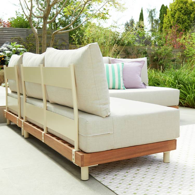 Habitat Bloom 5 Seater Garden Modular Sofa Set - Natural