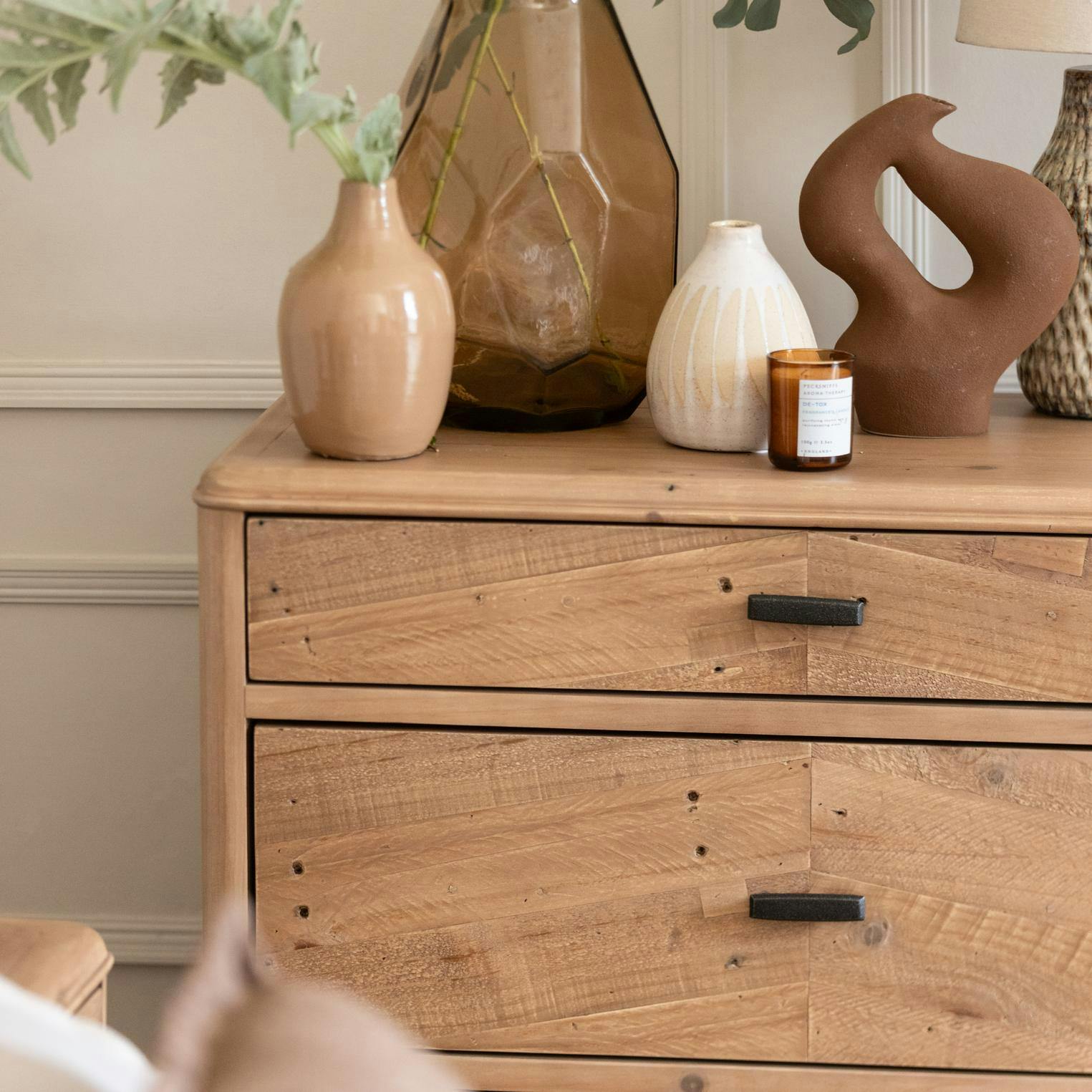 Commode 3 tiroirs en bois recyclé FSC HANOI
