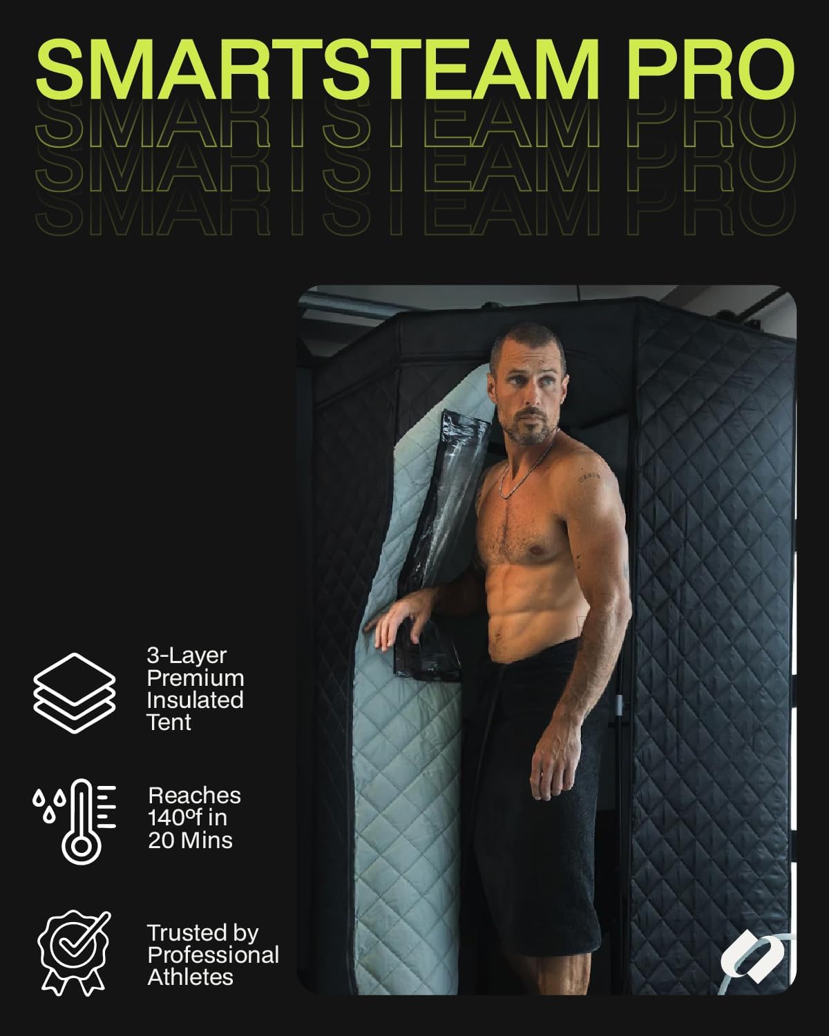 SAUNABOX® SmartSteam Kit Pro | Personal Steam Sauna for Home Use | Portable Sauna Tent with Chair  Mat & Case | Full-Body Steam Therapy for Relaxation  Detox & Recovery