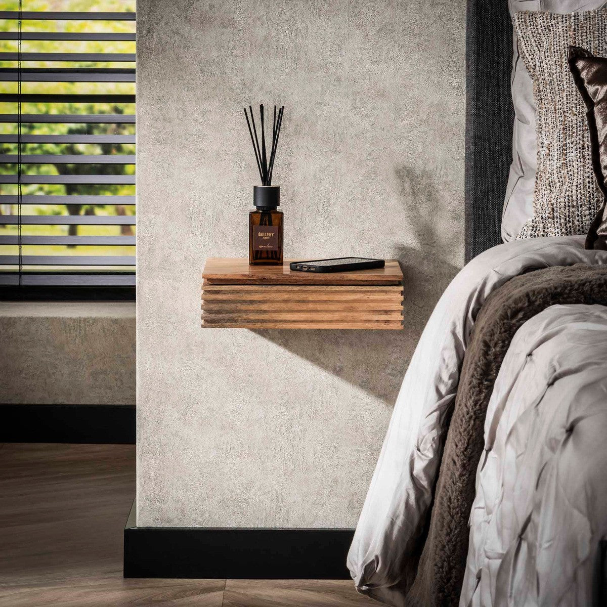 Fraaai - Hugo nachtkastje klein - massief acacia naturel   set van 2