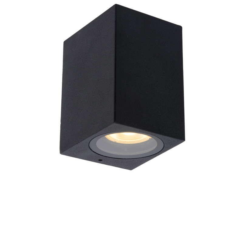 Applique extérieure Zaro noire dimmable GU10 35 W LUCIDE