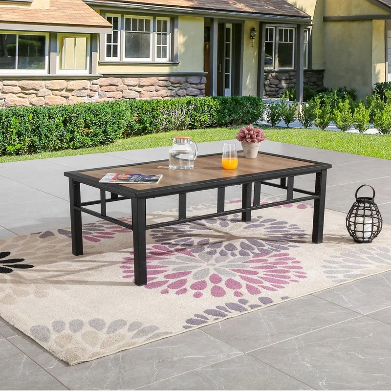 Patio Festival Outdoor 46.5 Long Metal Coffee Table