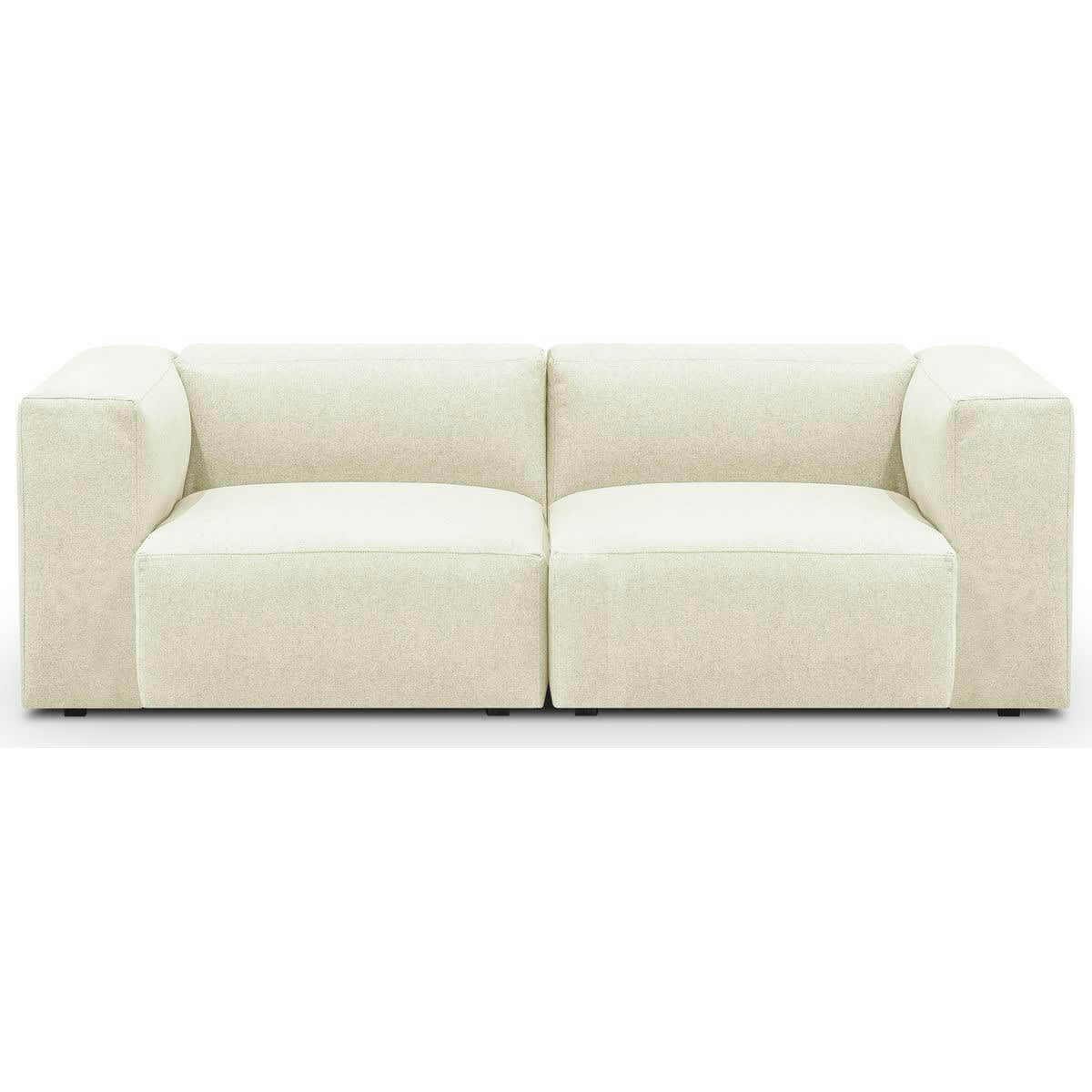 MODULO NEW - Canapé modulable 3 places en tissu ivoire