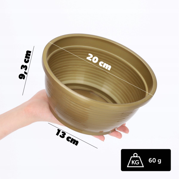 Doniczka Misa Osłonka Do Kwiatów 20cm Złota