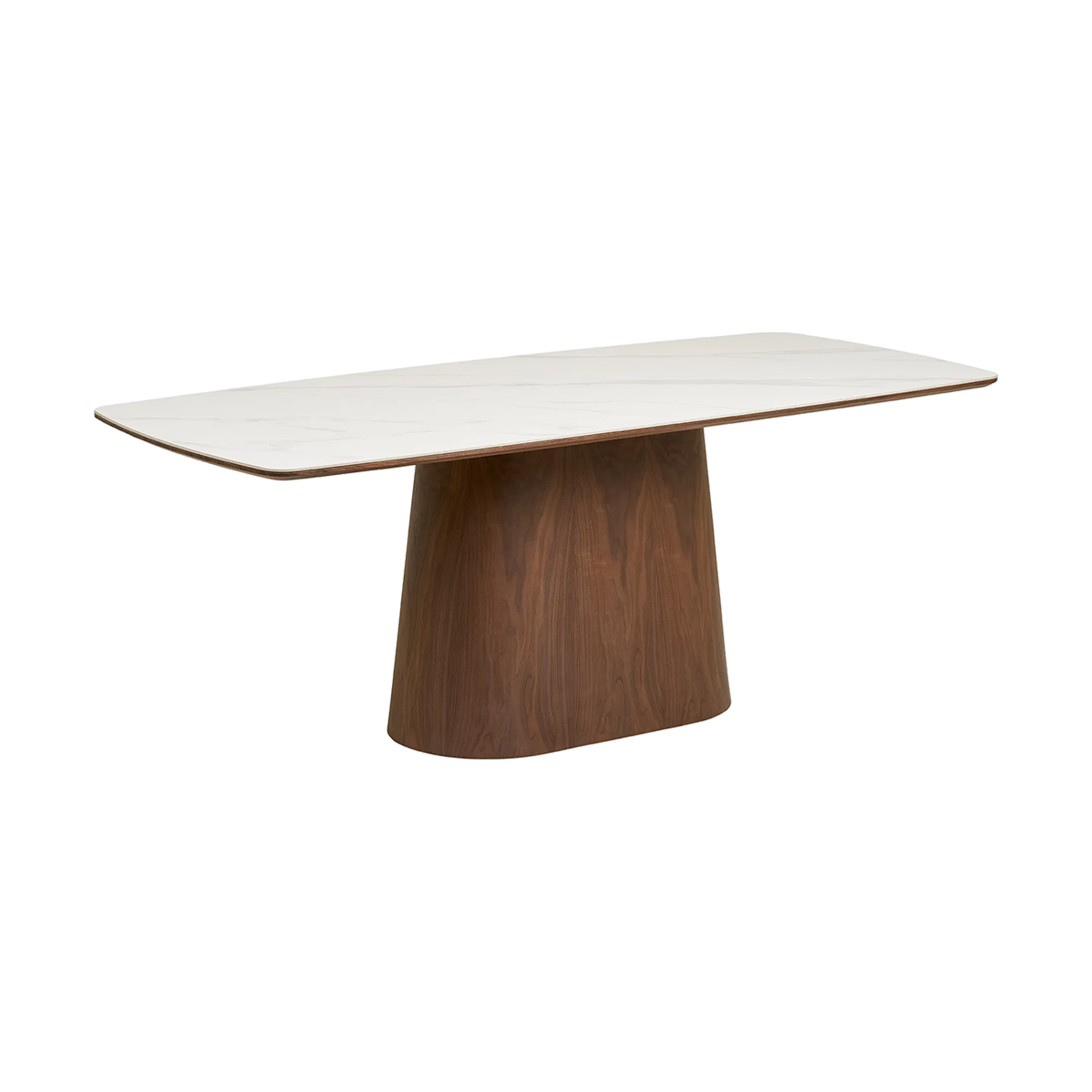 Artichok Nour houten eettafel met keramiek blad donkerbruin - 200 cm