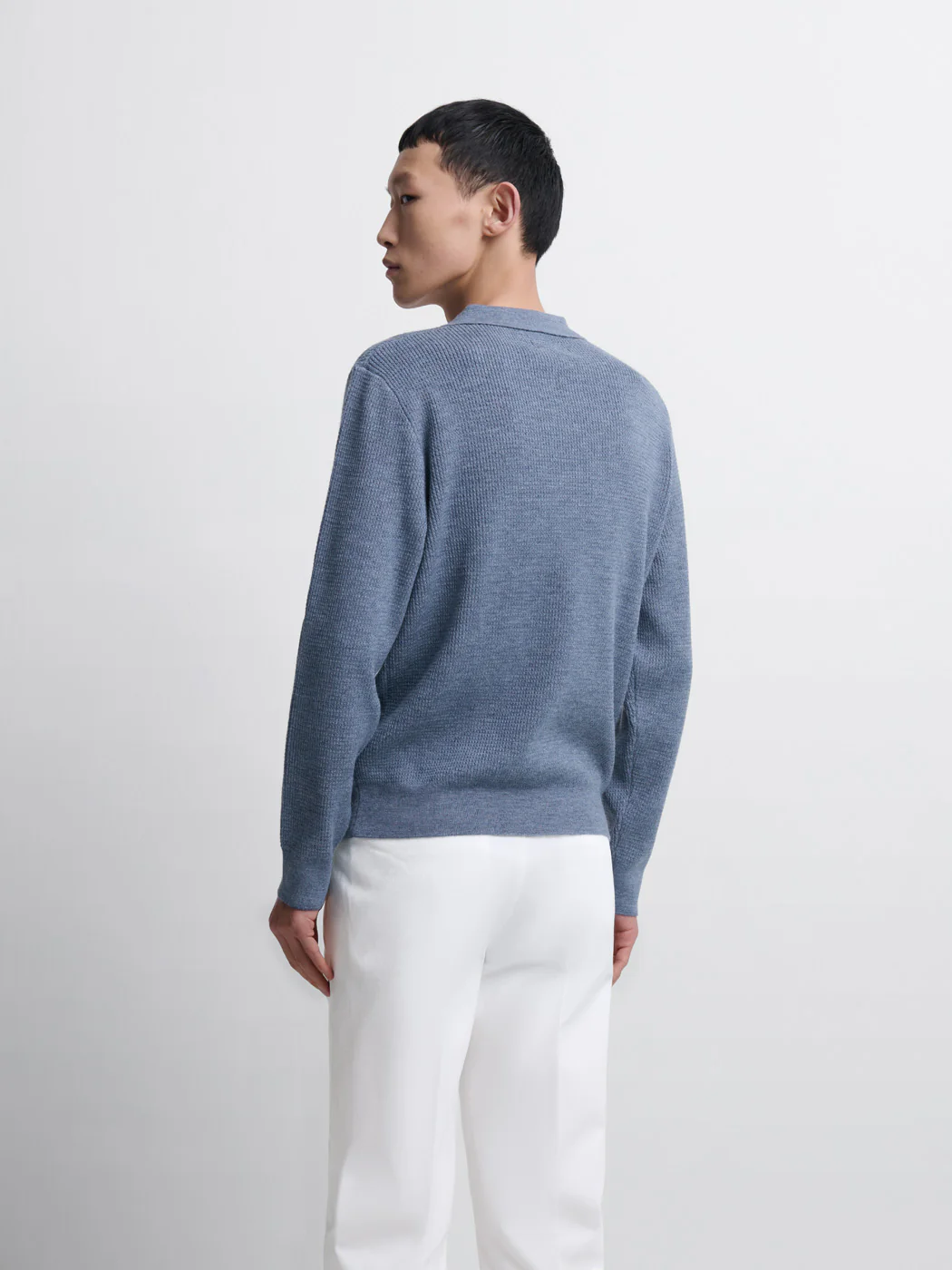 Pull col polo ouvert