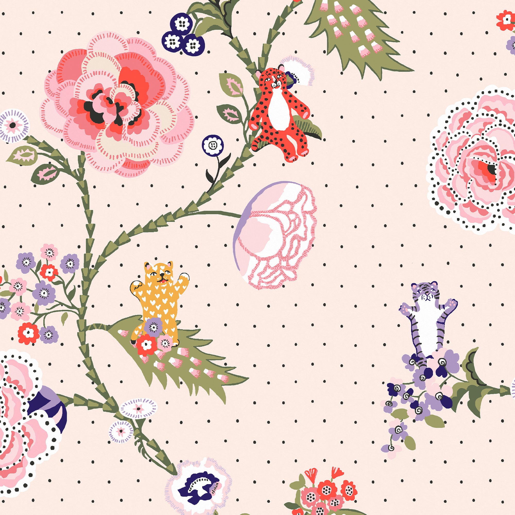 Cath Kidston Vliesbehang - Catnip Neutral