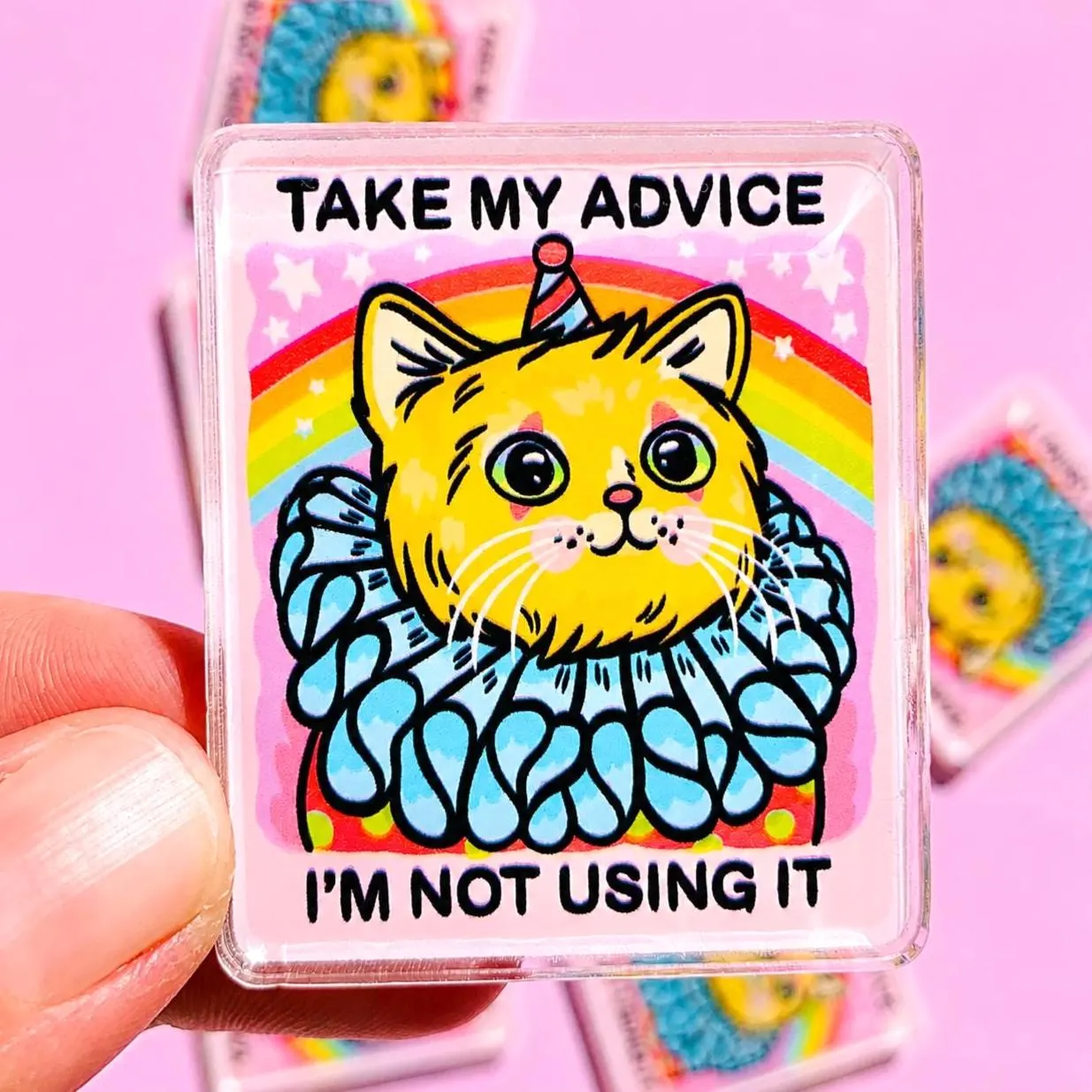 Clown Magnet Funny Cat Magnet Sarcastic Gift Idea Funny Fridge Decor Kitchen Humor Cat Lover Gift Quirky Office Decor Desk Humor Hilarious