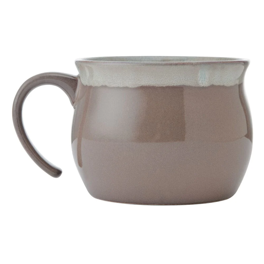 Brown Banded Jumbo Soup Mug