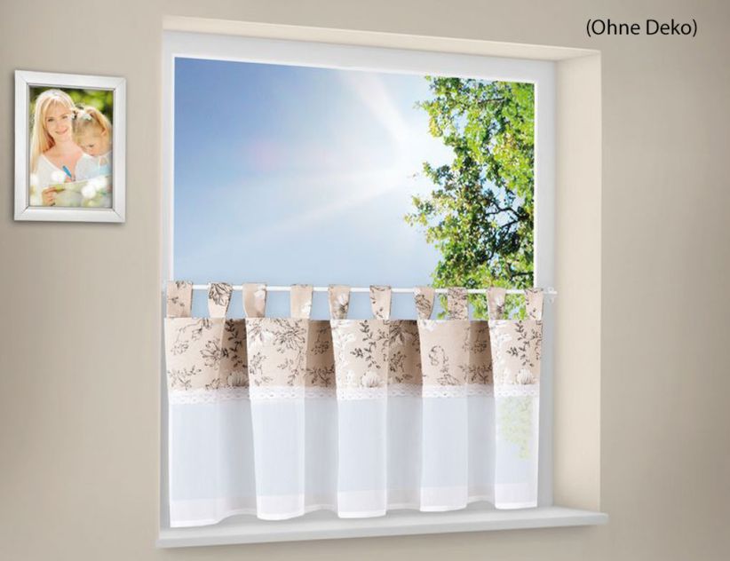Scheibengardine Floral Natur