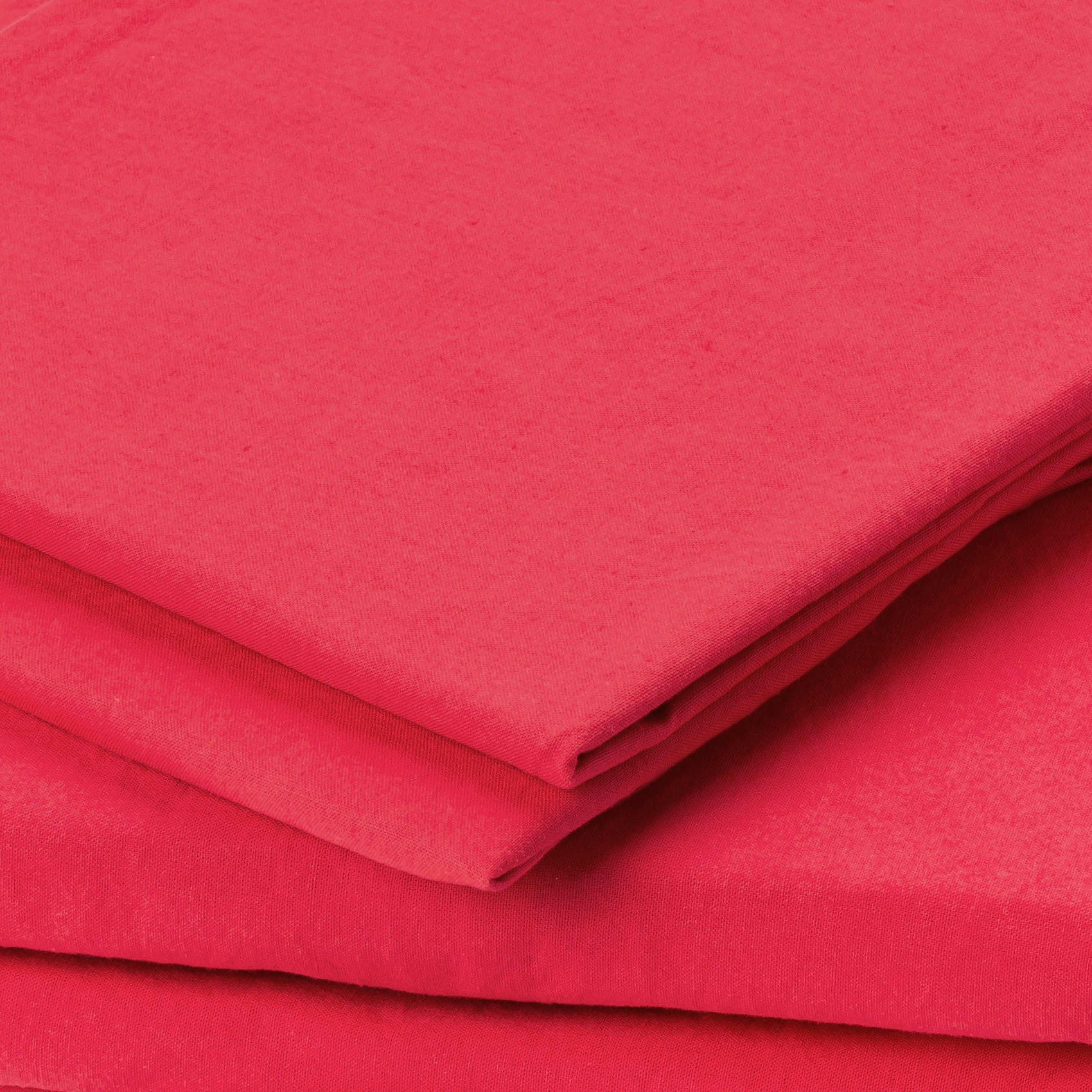 - Taie d'oreiller en coton lavé rouge 50x70 cm