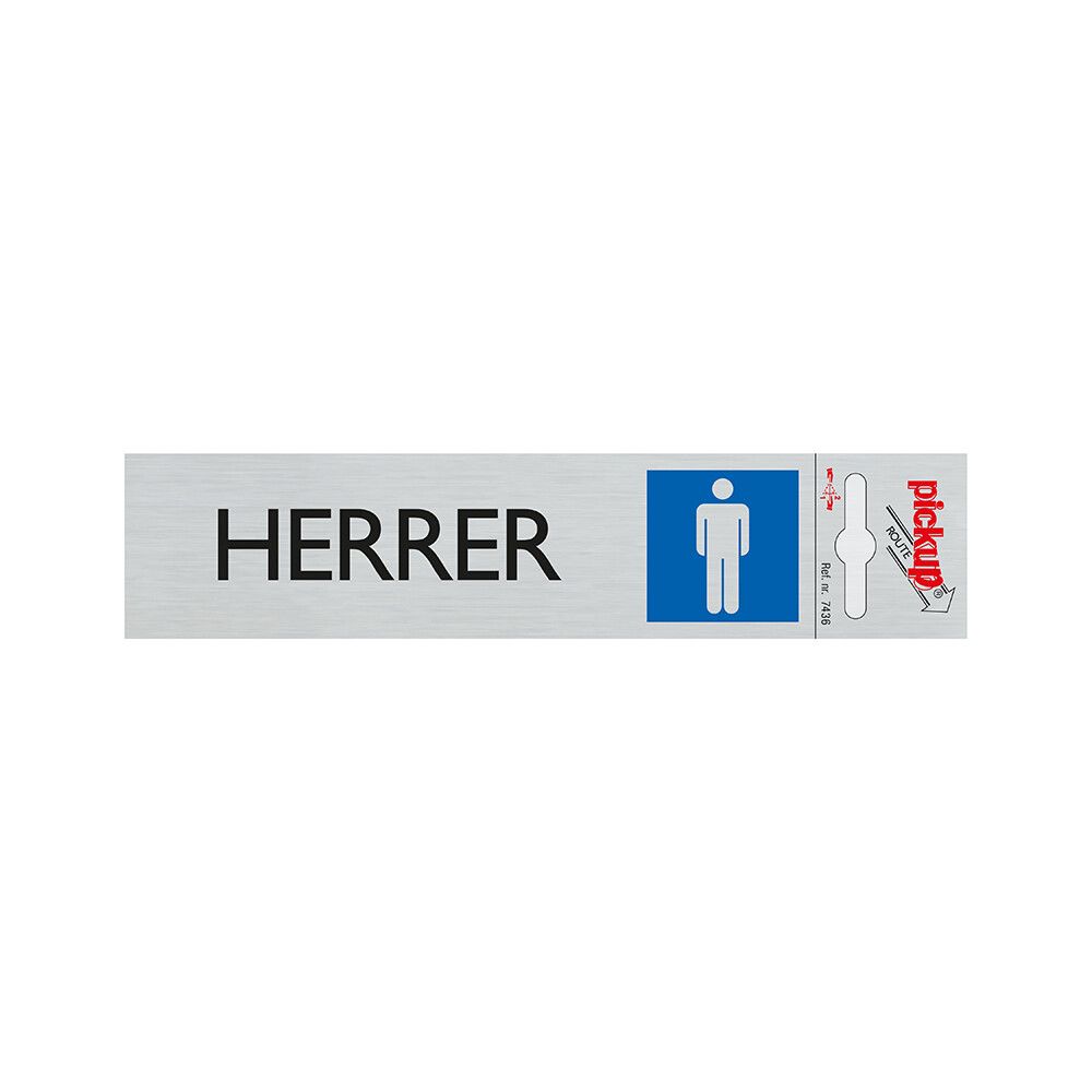 SKILT PICKUP HERRER ALU 165 X 44 MM
