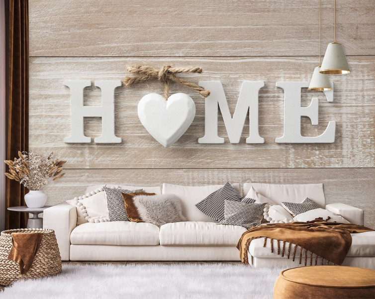 Feeby Fototapeta, Napis Home 3D 150x105