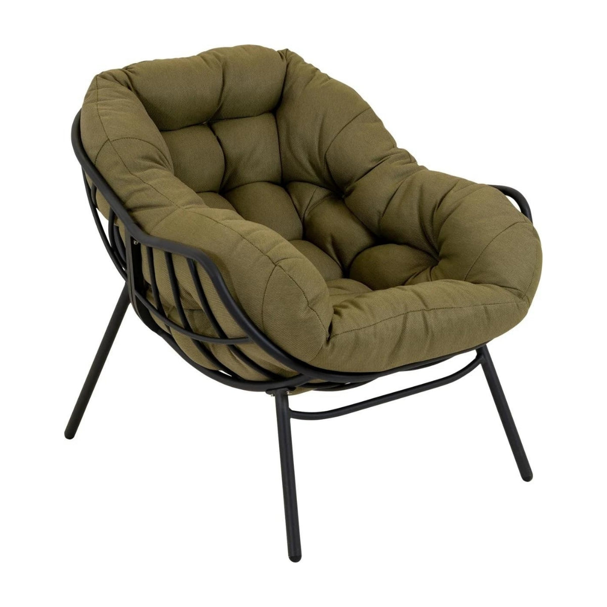 Lesli Living - Cozy relax stoel - olijfgroen