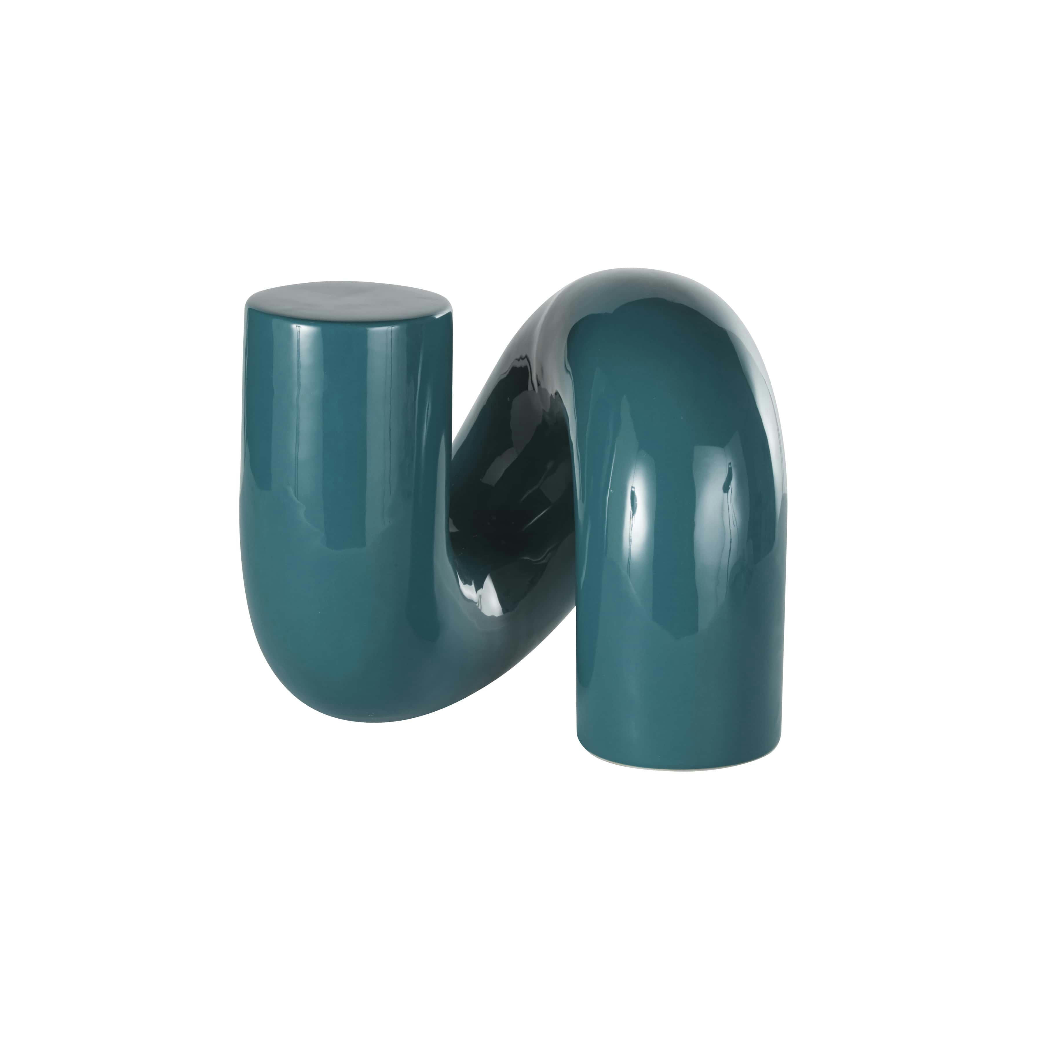 ASTOR - Statuette abstraite en dolomite bleue H24