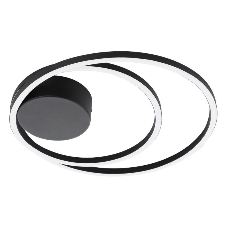 Plafonnier LED Ruotale noir blanc chaud 4400 lm 36 W EGLO