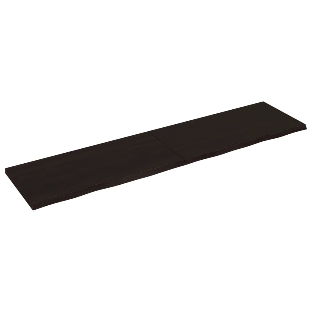 VidaXL Półka ciemnobrązowa 200x50x(2-4) cm