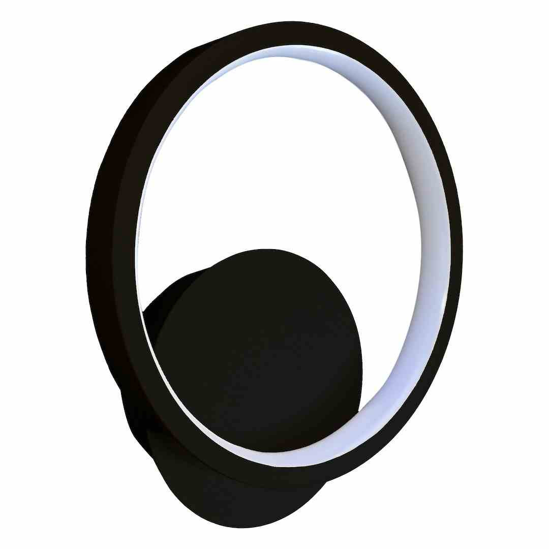 Kinkiet HOOPczarno-biały LED 1x7W 600lm wym:21,6x19,5x5,6cm IP20 Milagro