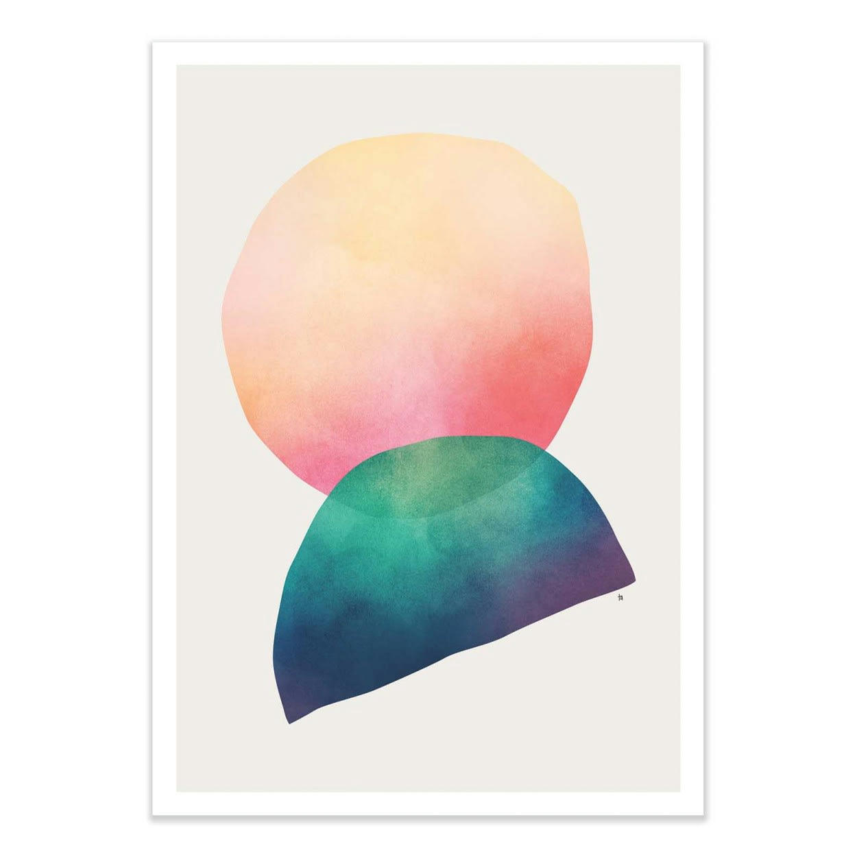 TRACIE ANDREWS - SUNRISE - Affiche d'art avec Cadre bois noir - 50 x 70 cm