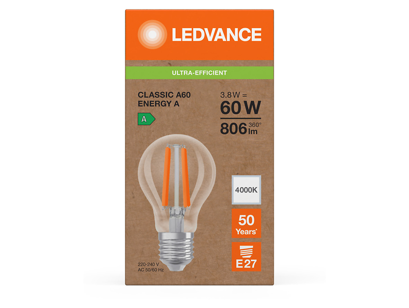 Żarówka LED Bańka E27 3,8W z neutralną barwą światła
