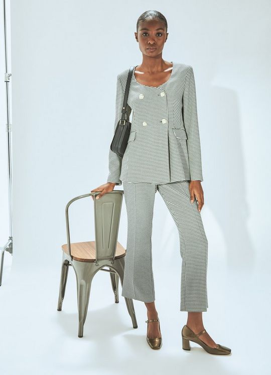 Laurie Black & Cream Houndstooth TailoredECOVERO? Jacket