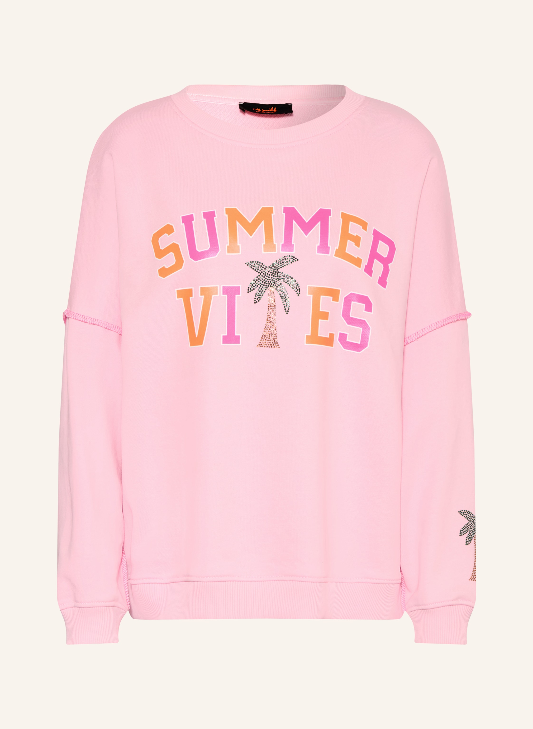 miss goodlife Oversized-Sweatshirt mit Schmucksteinen