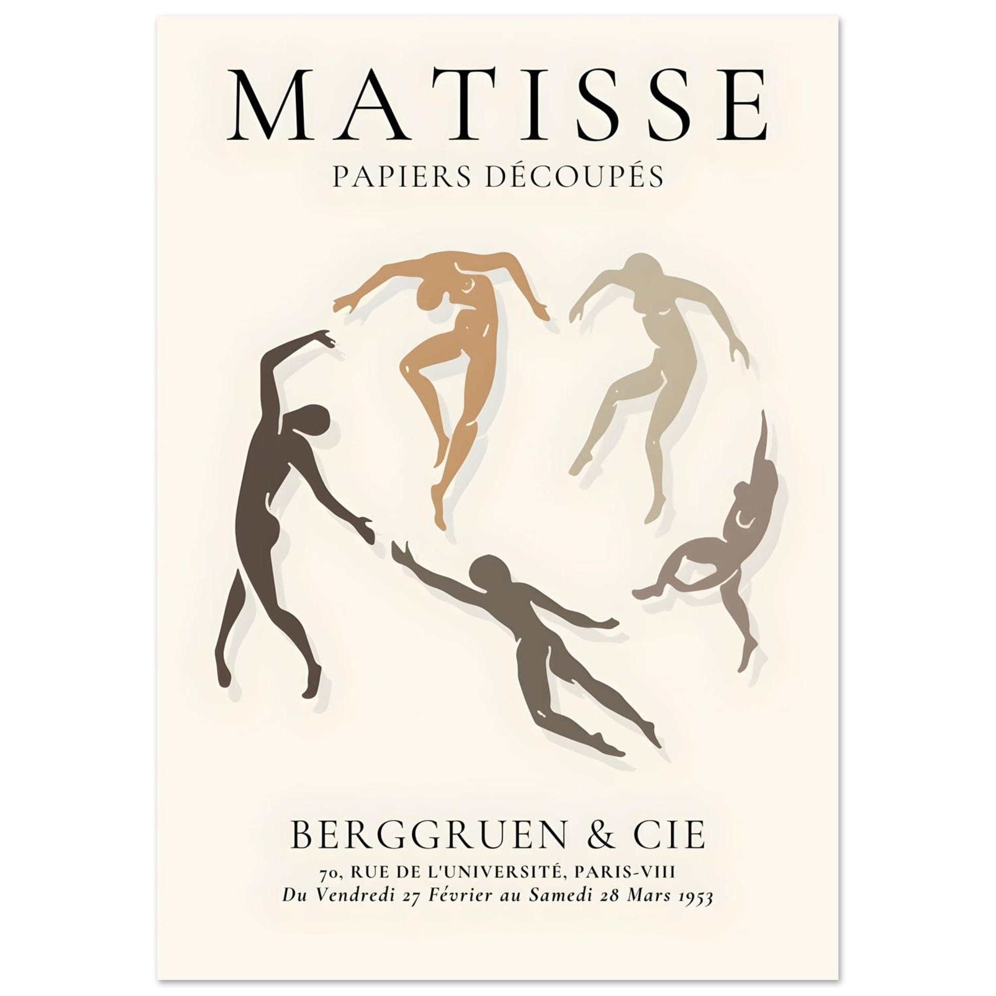 Artfulprints Poster Matisse – The human ring II  - A4 21x29.7 cm - Meerkleurig