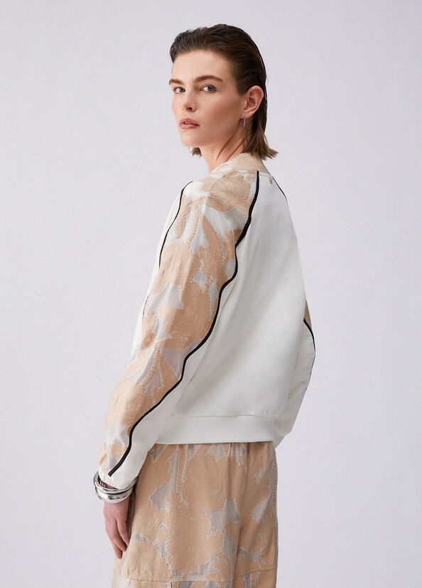 Felpa con dettagli in organza