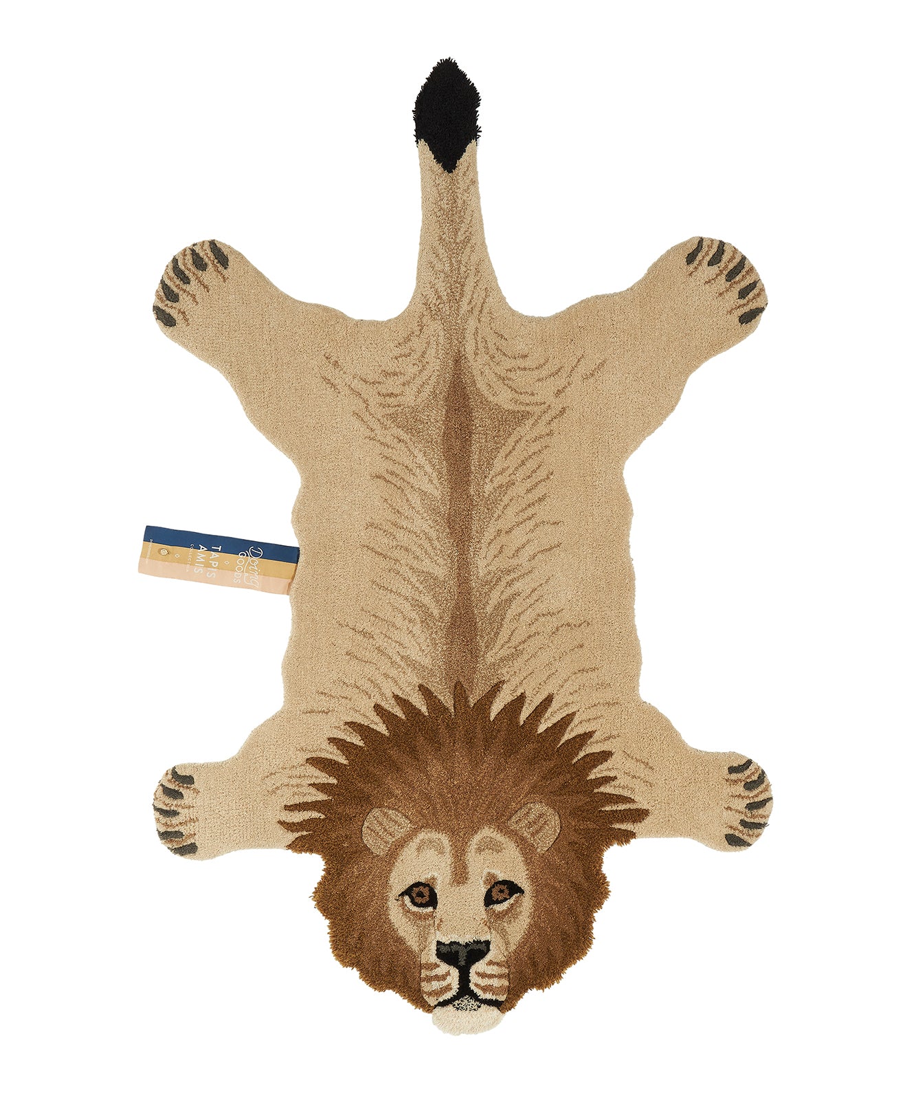 Doing Goods Moody Leeuw Vloerkleed - Groot 155 x 97 x 2 cm - 100% wol