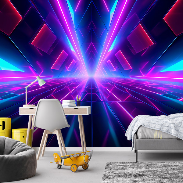 Feeby Fototapeta, Neonowy tunel 3D 150x105
