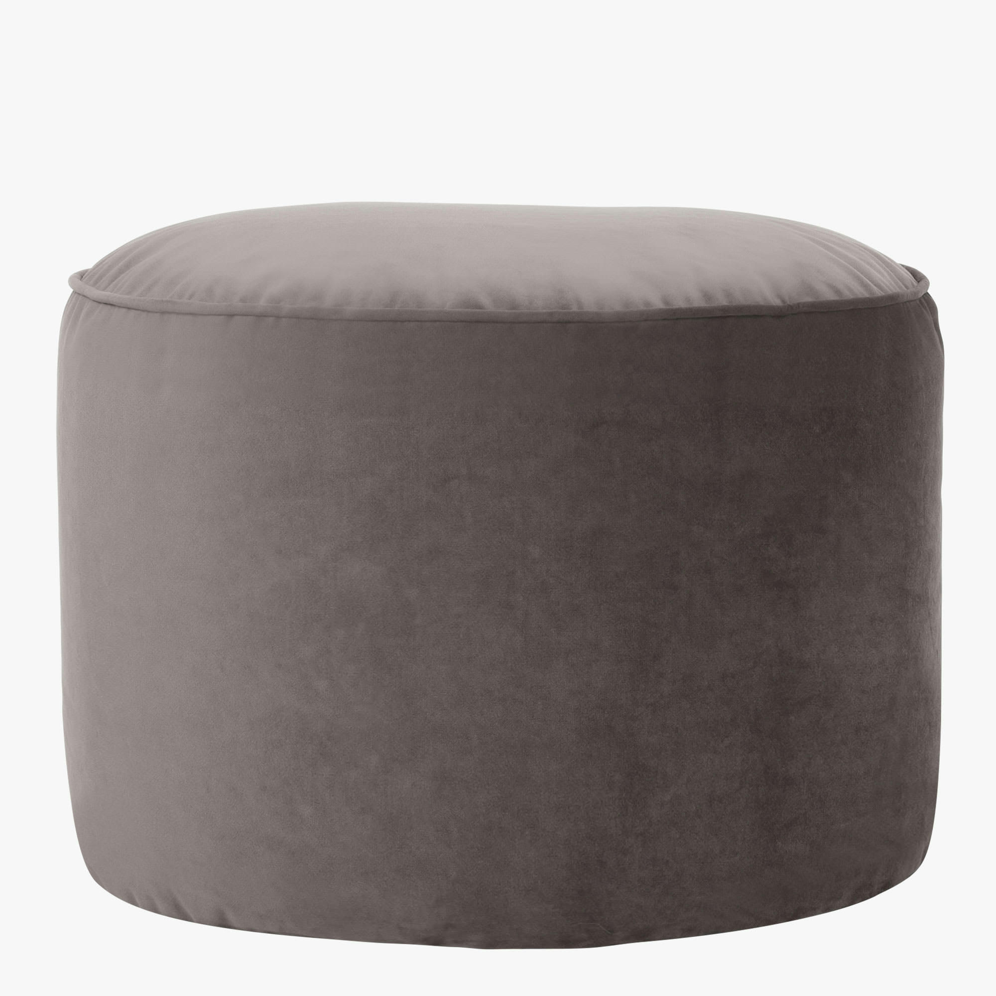 - Pouf velours gris anthracite