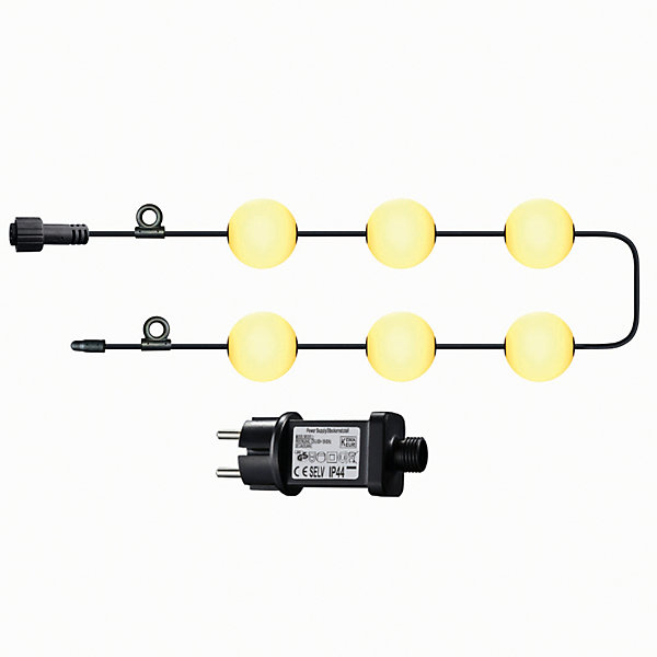 Guirlande lumineuse extérieur connectable 6 LED boules IP67 L.5,5 M Lumisky Bolly Light