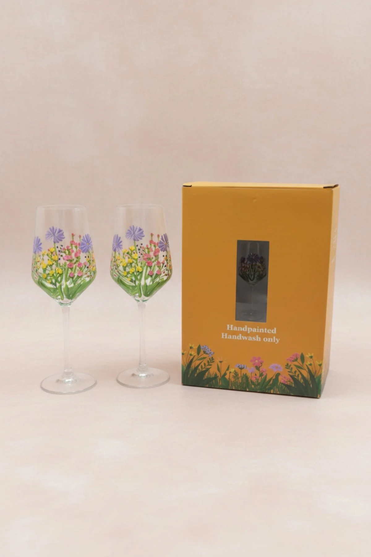 Set Of 2 Summer Wine Glasses