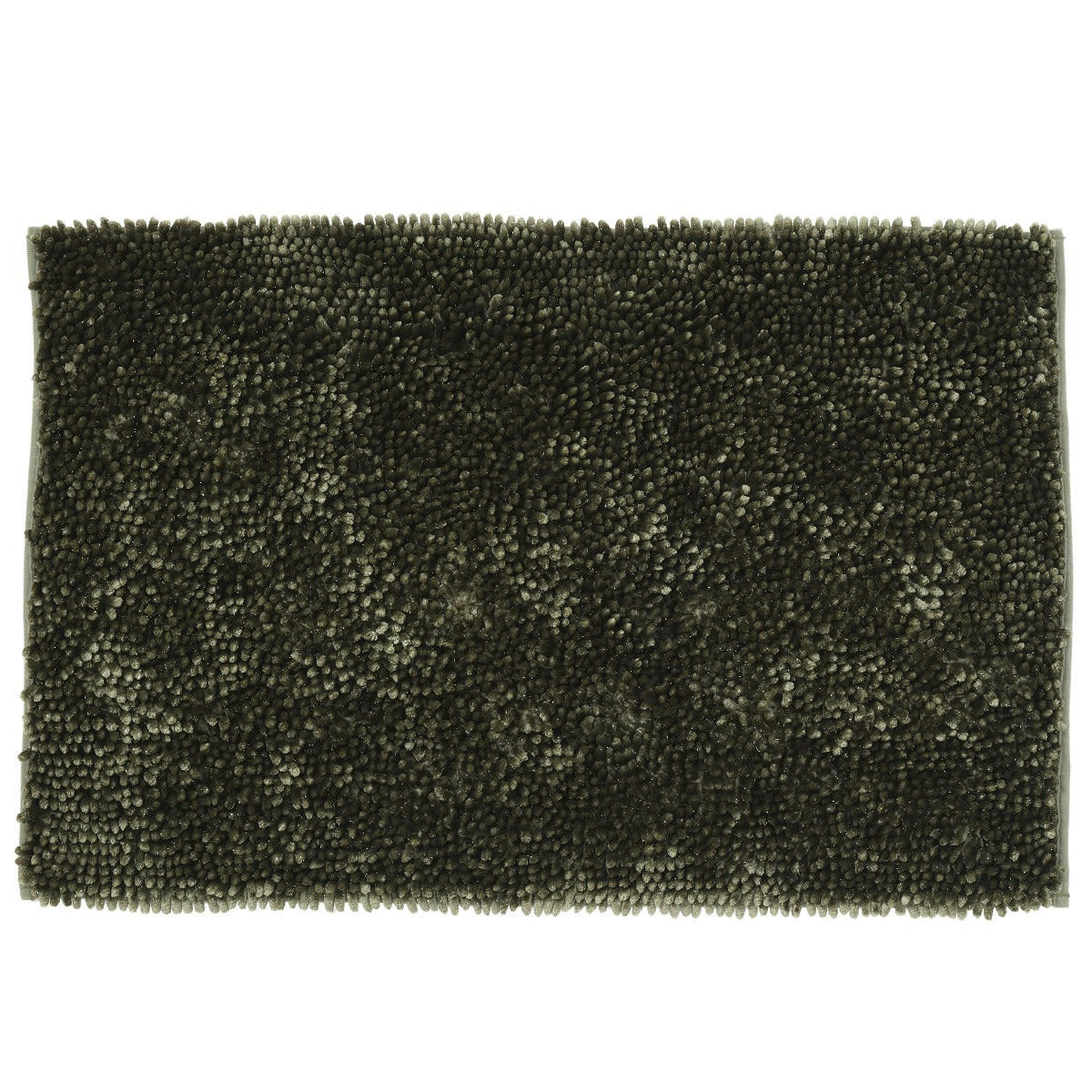 SHINY - Tapis de bain en polyester uni kaki 50x80cm