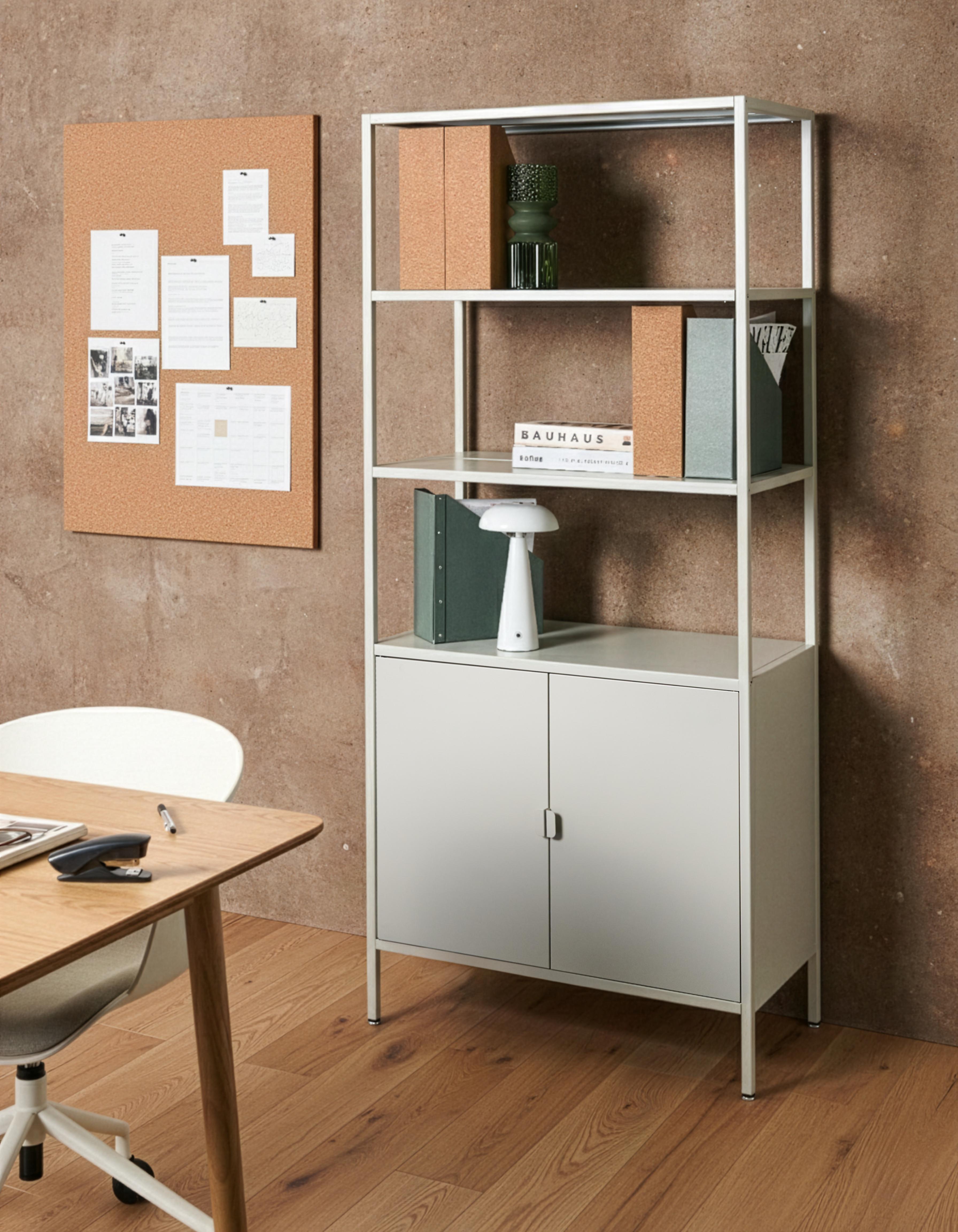 Storage Unit KAURI Metal Light Grey