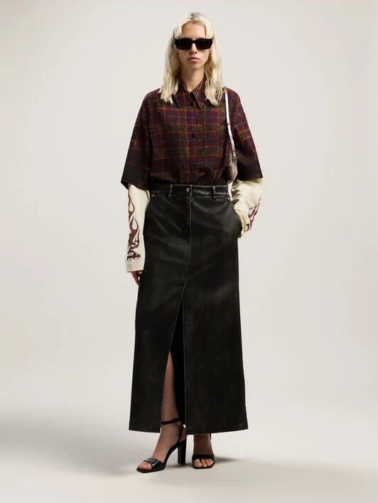 Overdyed Check Flames Shirt