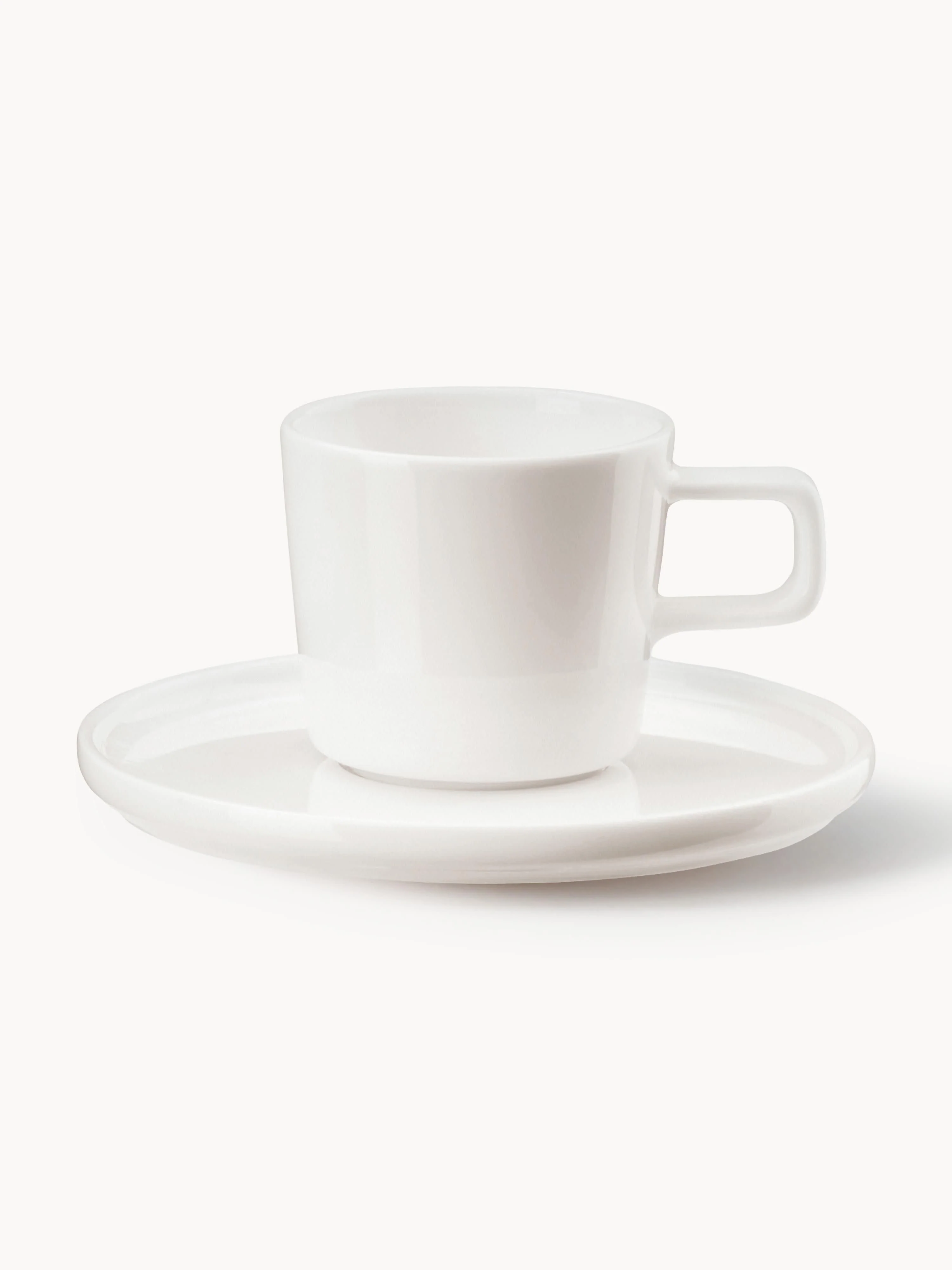 Fine Bone China Tassen Oco mit Untertassen, 6er-Set