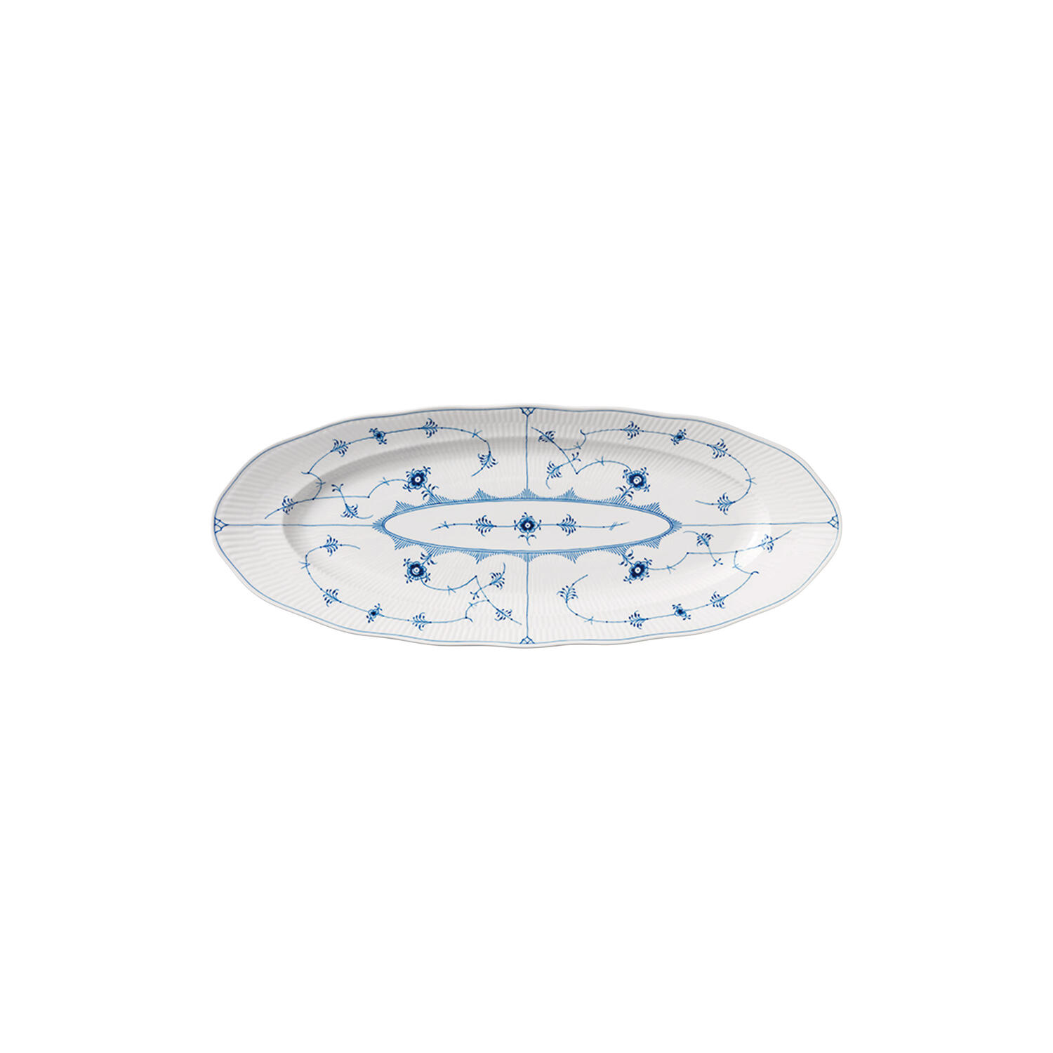 Musselmalet Riflet fad 60 cm