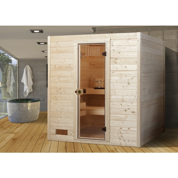 Sauna »Valida 3«, BxHxT: 189 x 203,5 x 189 cm, mit Glastür