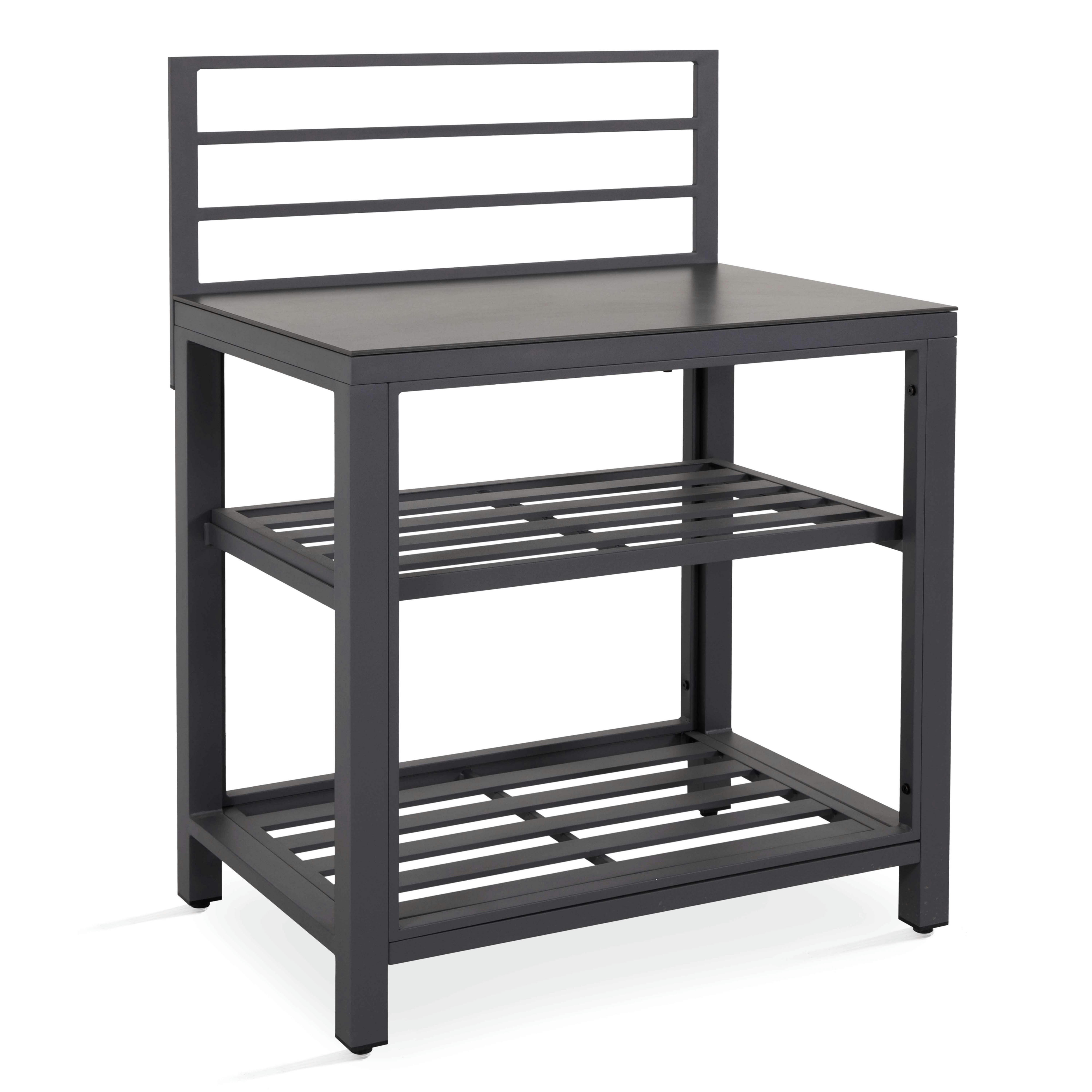 CLARI - Meuble de rangement plan travail en aluminium pour cuisine extérieure