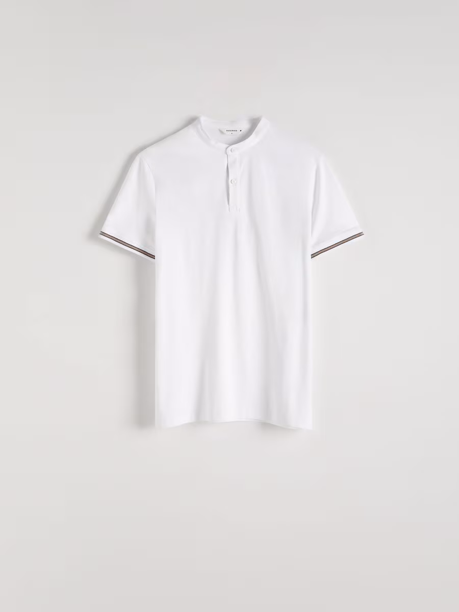 Regular Fit Polo Shirt With Stand Up Collar
