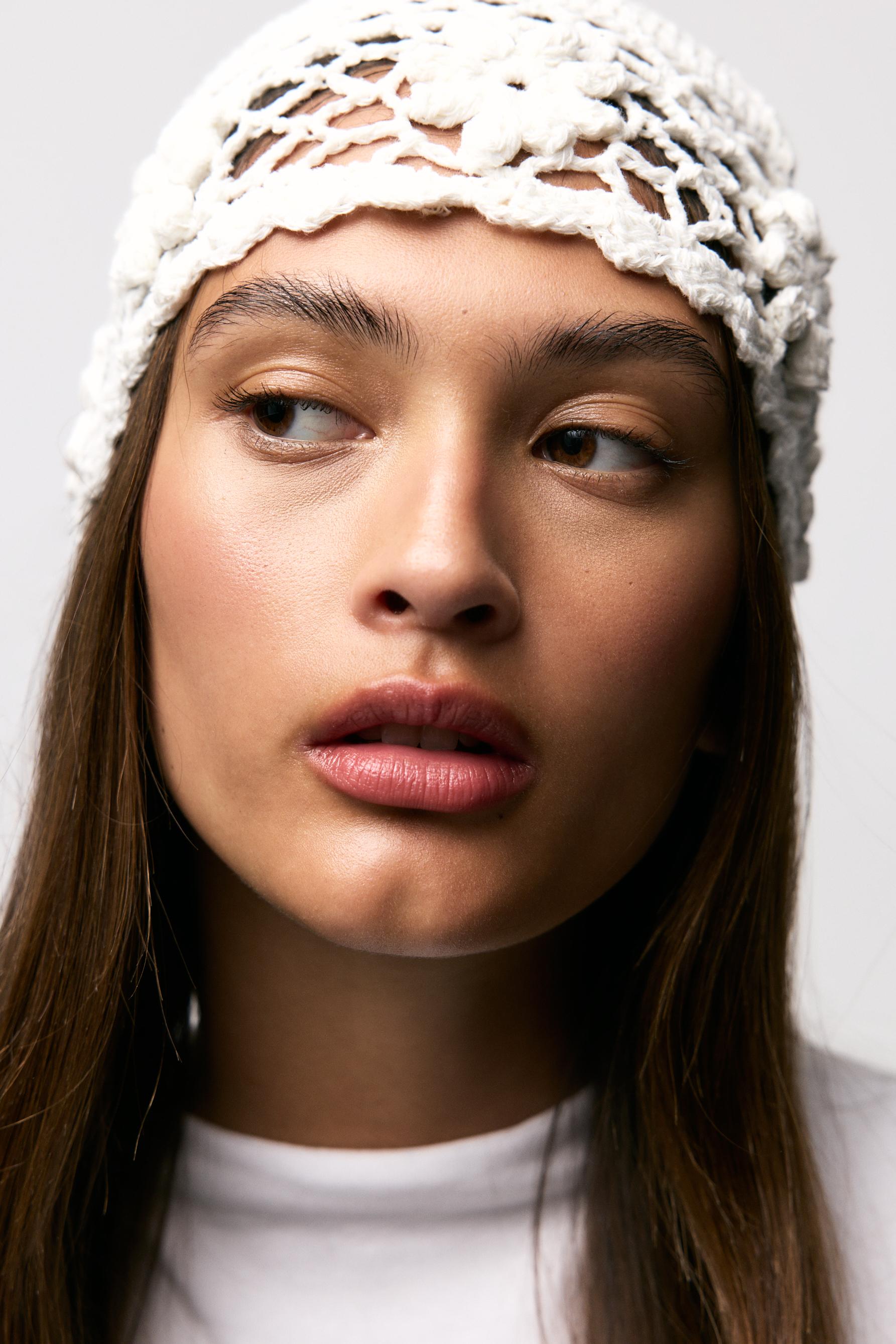 Casquete efecto crochet