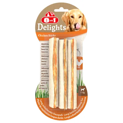 8-in-1 Delights Chicken Dog Chews