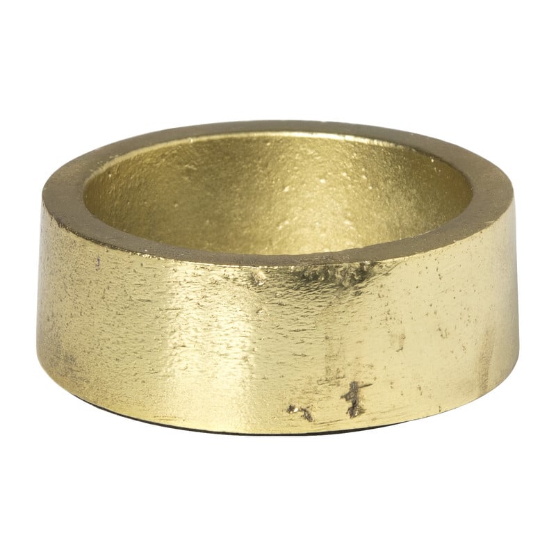 Theelichthouder rond - goud - &Oslash;5.5x3 cm