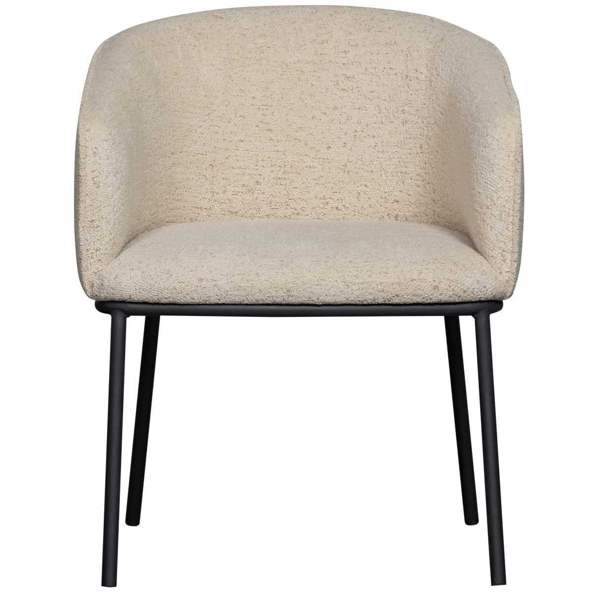 WOOOD eetkamerstoel Leon - Bouclé - Naturel Melange - 77x61x63