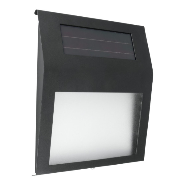 Lampa solarna LED czarna podświetlany numer domu IP44 DPM