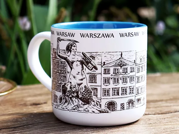 Kubek 0,32 L Warszawa Syrenka Omel - Niebieski 31.KLWAS-N