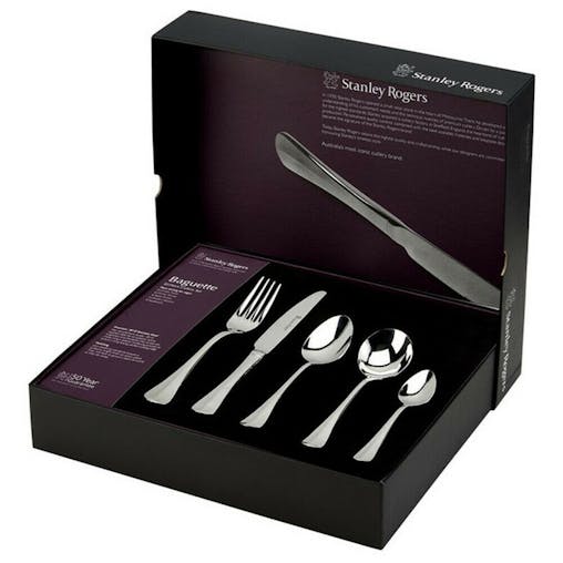 Stanley Rogers 30 Piece Stainless Steel Baguette 30Pc Cutlery Set