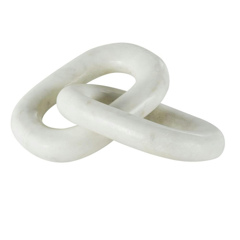 - Ensemble de deux nœuds entremêlés en marbre