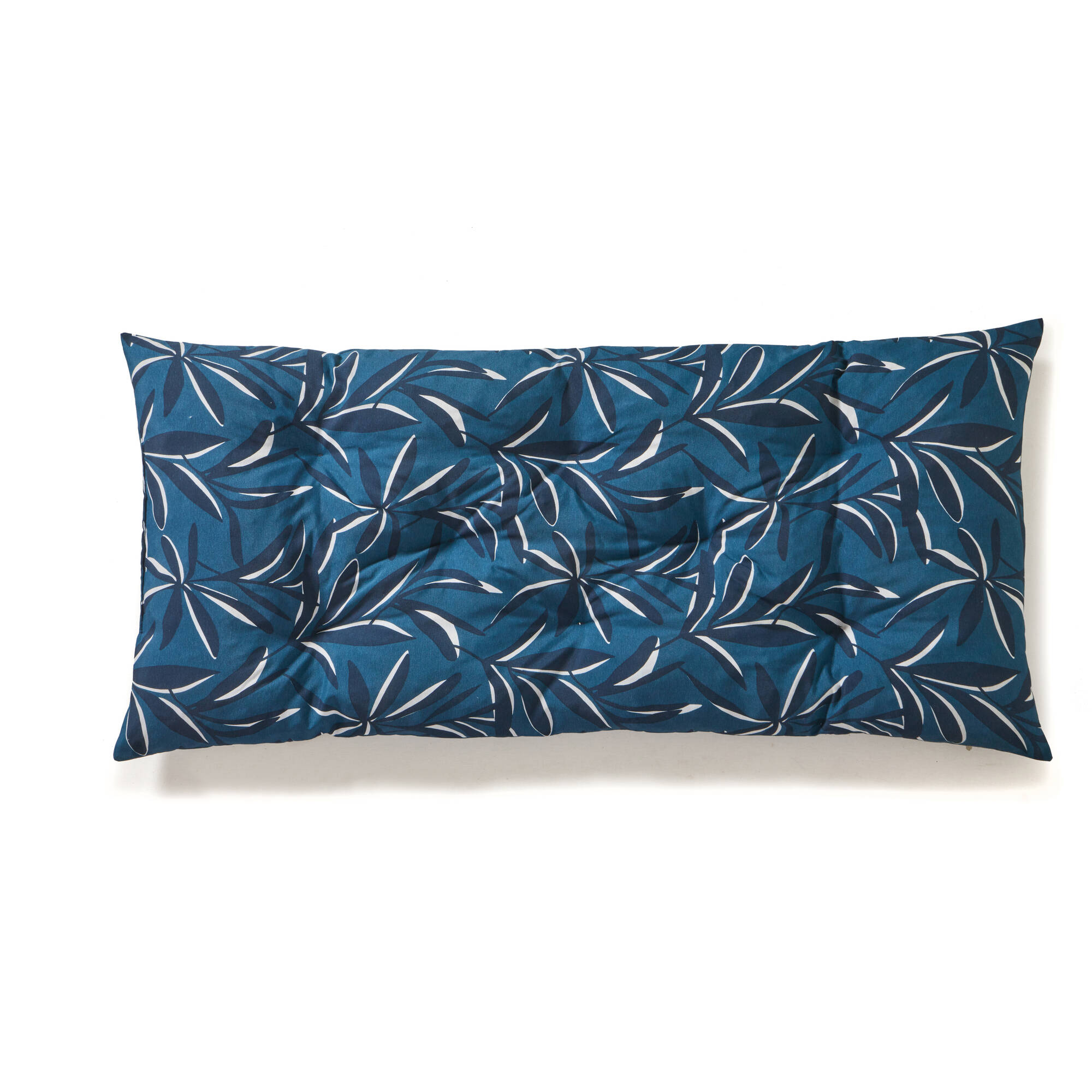 Long coussin de sol imprimé feuillage